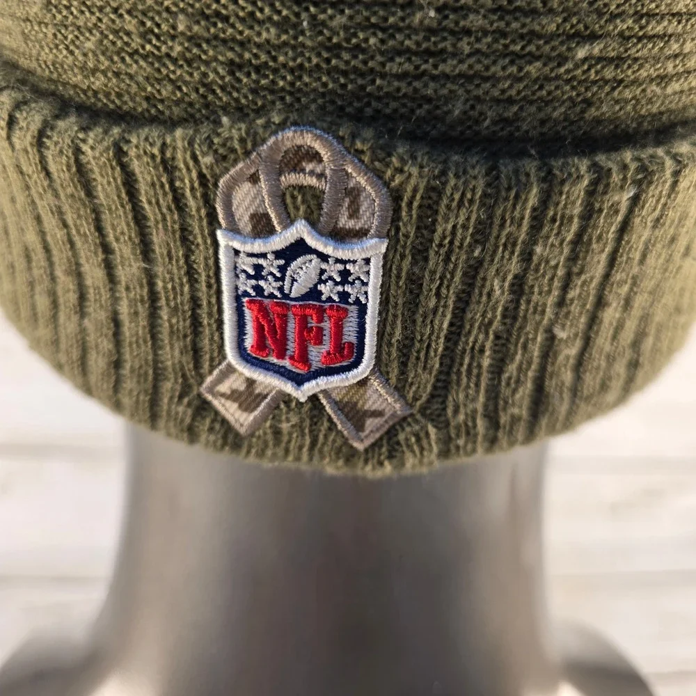 New Era Denver Broncos Salute to Service Beanie Olive Green NFL Knit Hat USA